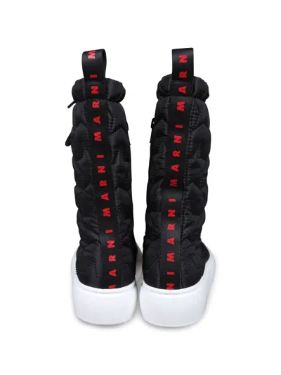 Marni Star Quilted Boots In Black