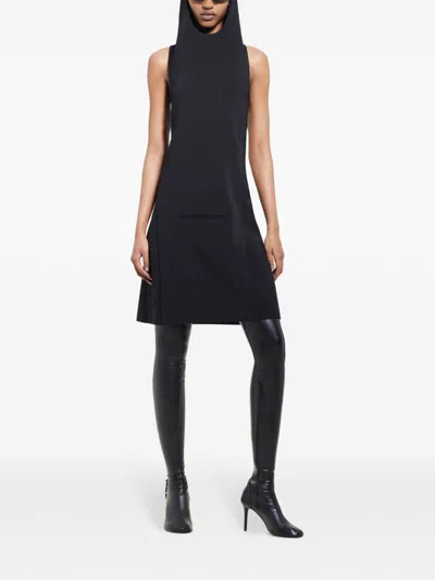 Courrèges Oblique Dress In Black