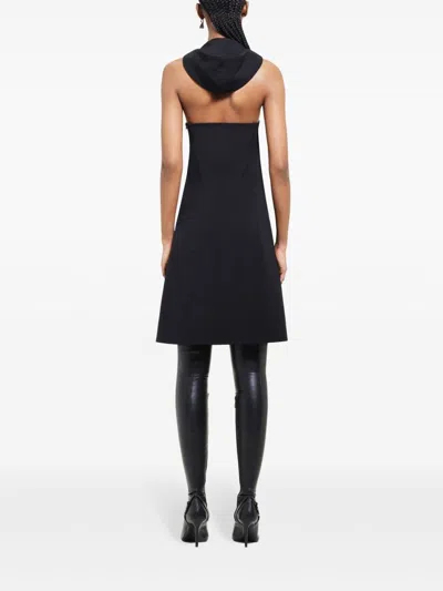 Courrèges Oblique Dress In Black