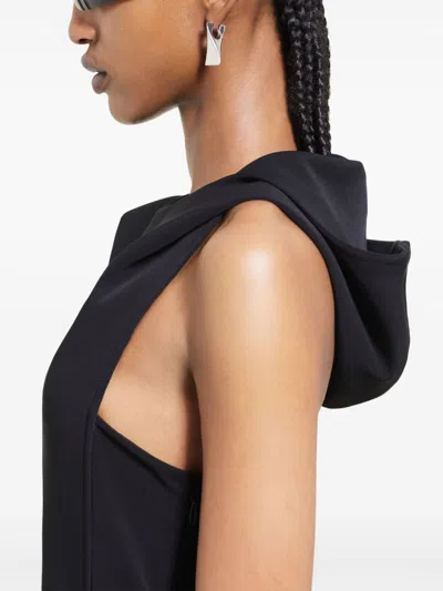 Courrèges Oblique Dress In Black