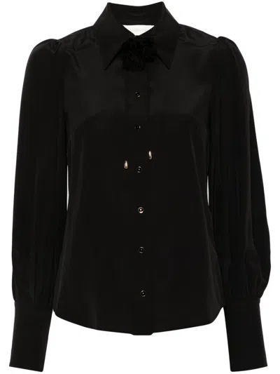 Zimmermann Blouson Shirt In Black In Black