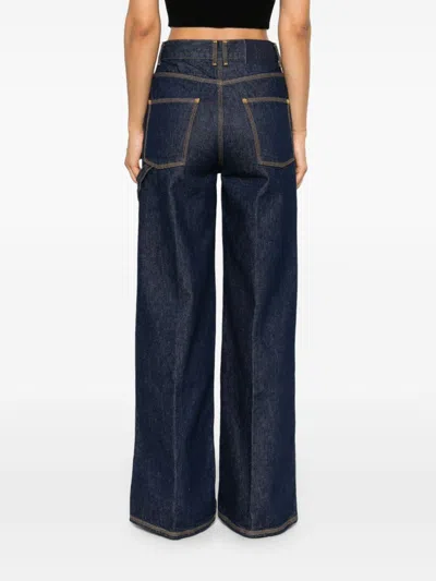 Shop Sandro Wide-leg Jeans In Blue