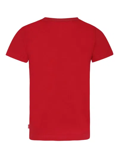 Levi's Red T-shirt For Boy With Logo In Red