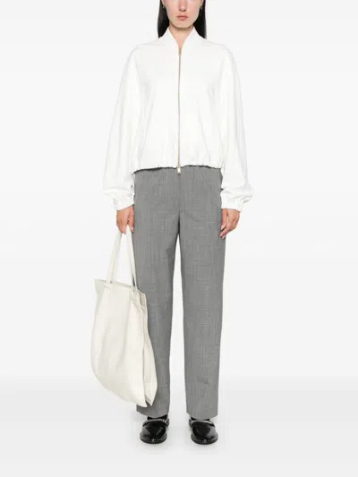 Fabiana Filippi Insert Bomber Jacket Puffer Jackets White In White