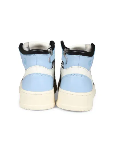 Autry White Sneakers For Boy With Logo In Blue