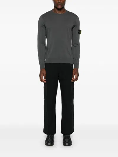 Shop Stone Island Virgin Wool Sweater In Grey