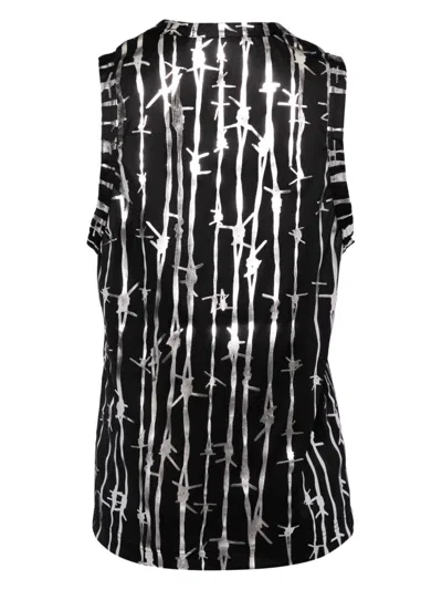 Comme Des Garçons Graphic-printed Vest In Black