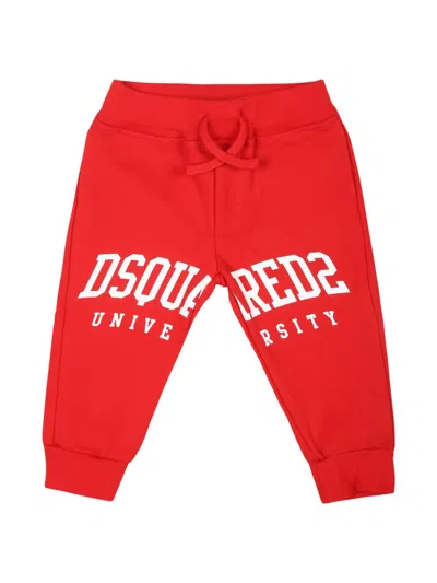 Dsquared2 Logo-print Track Pants In Red