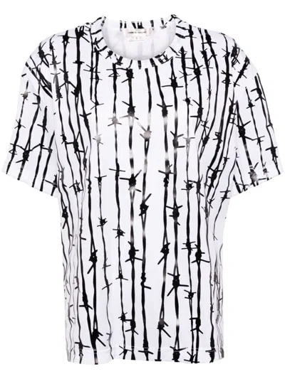 Comme Des Garçons Graphic-printed T-shirt In White