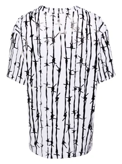 Comme Des Garçons Graphic-printed T-shirt In White