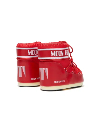 Moon Boot Girls Icon Low Boots In Red