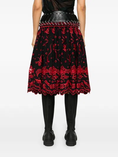Chopova Lowena Ida Carabiner Midi Skirt In Black