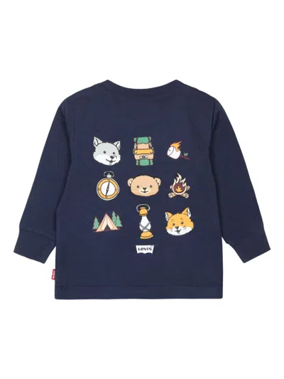 Levi's Hiking Icons-print Sweatshirt In Blue