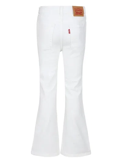 Levi's White Jeans 726 For Girl With Logo Patch In White