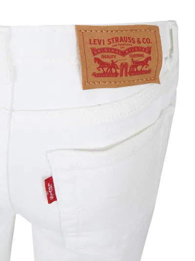 Levi's White Jeans 726 For Girl With Logo Patch In White