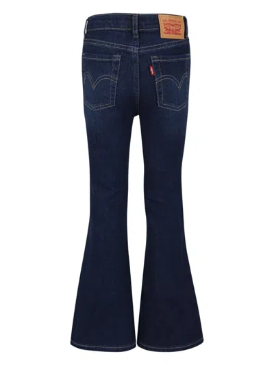 Levi's Logo-patch Flared Jeans In Blue