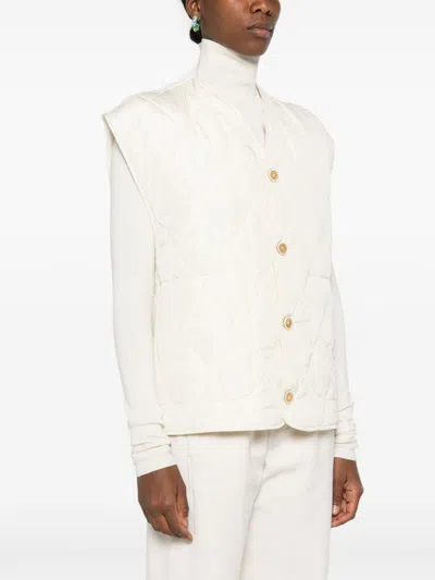 Fabiana Filippi Diamond-quilted Gilet In Neutrals
