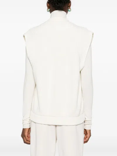 Fabiana Filippi Diamond-quilted Gilet In Neutrals