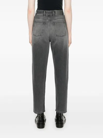Moncler Cropped Jeans In Grey