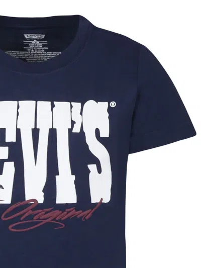 Levi's Logo-print T-shirt In Blue
