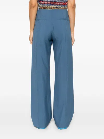 Marni Virgin Wool Trousers In Blue