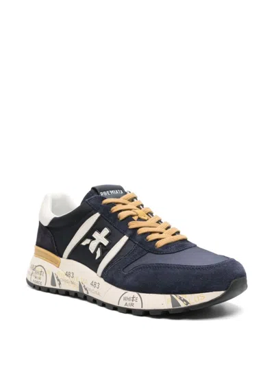 Premiata Lace-up Low-cut Casual Shoes In Blue