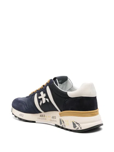 Premiata Lace-up Low-cut Casual Shoes In Blue