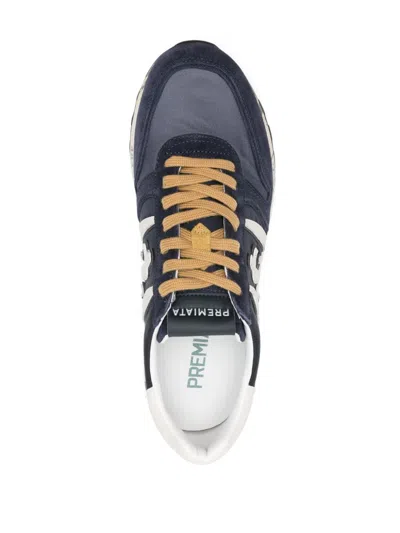 Premiata Lace-up Low-cut Casual Shoes In Blue
