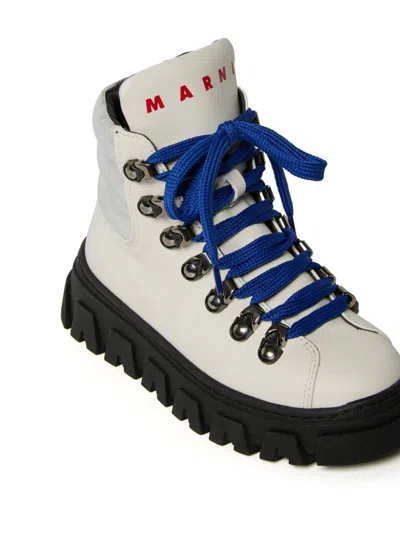 Marni Logo-print Lace-up Trainers In White
