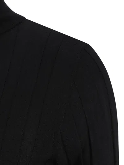 Allude Wool Turtleneck Sweater In Black