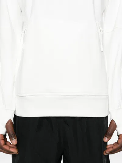 C.p. Company Cp Company Diagonal Raised Fleece Half Zipped Sweatshirt In Neutrals