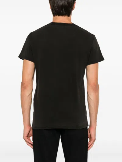 Tom Ford Black Stretch Cotton Crew Neck T-shirt In Grey