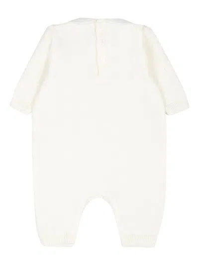 Little Bear Wool Romper In White