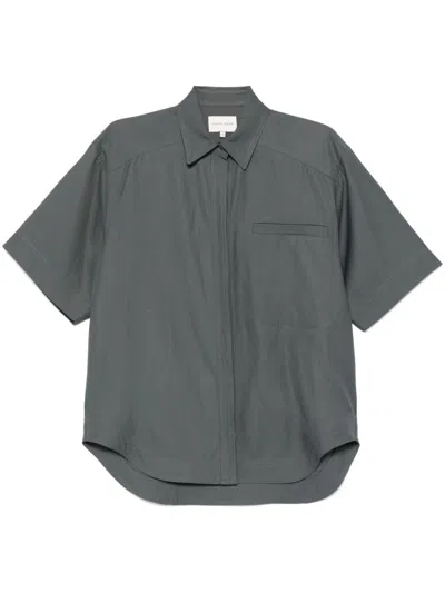 Loulou Studio Moheli Oversized Button-up Shirt In Grey
