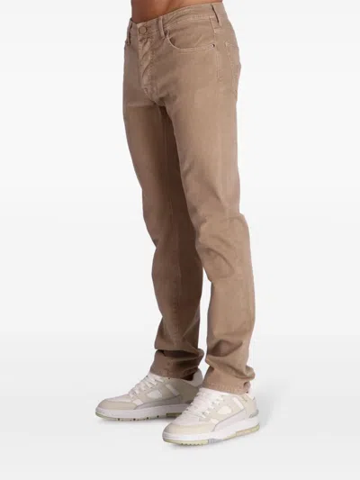 Jacob Cohen Five-pocket Slim-fit Trousers In Brown