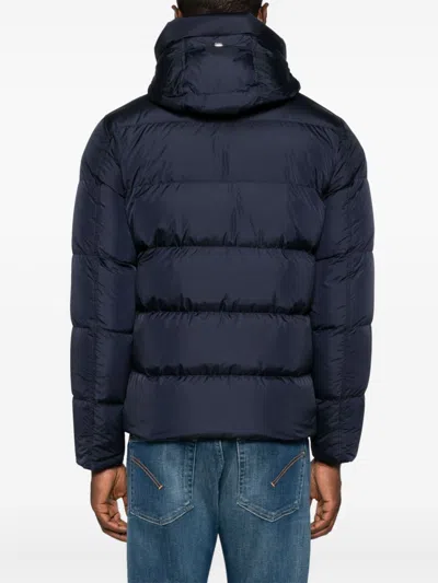 Herno Hooded Puffer Jacket In Blue