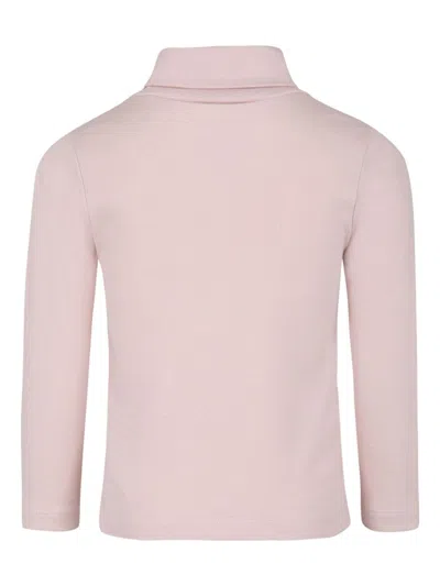 Petit Bateau Pink Turtle-neck T-shirt For Girl In Pink