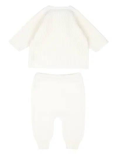 Little Bear Wool Trousers (set Of Two) In White