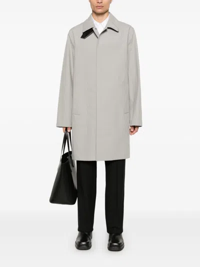 Givenchy Cotton Trench Coat In Grey
