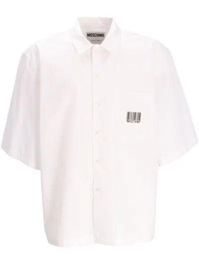 Moschino Barcode Poplin Shirt In White