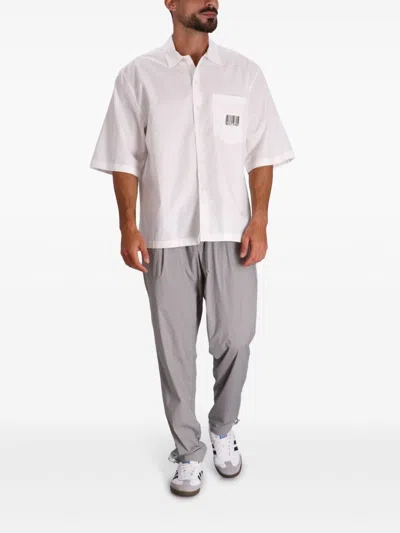 Moschino Barcode Poplin Shirt In White