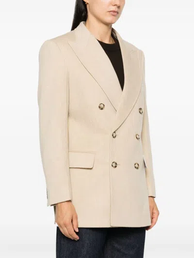 Victoria Beckham Double-breasted Blazer In Neutrals