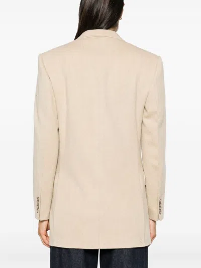 Victoria Beckham Double-breasted Blazer In Neutrals