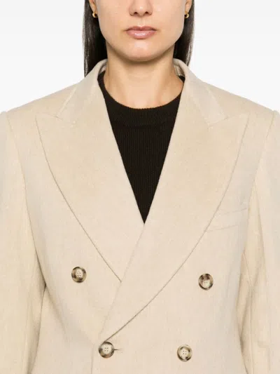 Victoria Beckham Double-breasted Blazer In Neutrals