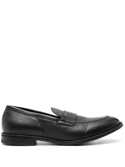 Shop Henderson Baracco Leather Loafers In Black