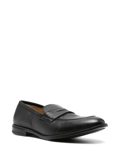 Shop Henderson Baracco Leather Loafers In Black