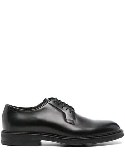 Henderson Baracco Leather Derby Shoes In Black