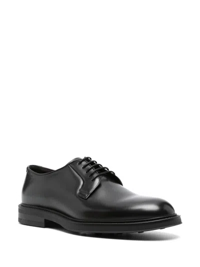 Henderson Baracco Leather Derby Shoes In Black