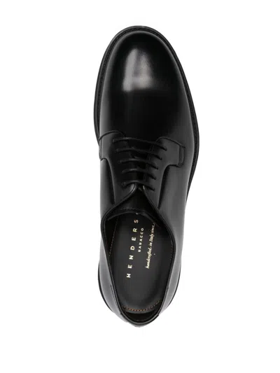 Henderson Baracco Leather Derby Shoes In Black