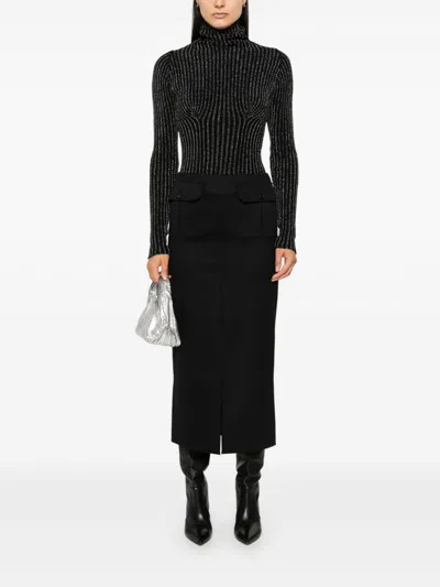 Shop Des Phemmes Lurex Sweater In Black